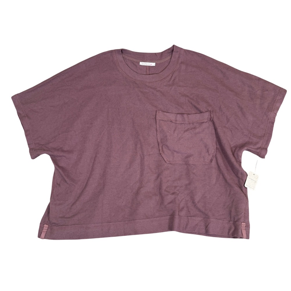 NWT Intimately Free People Thermal Pocket Top Mauve Purple Oversized Boxy Small